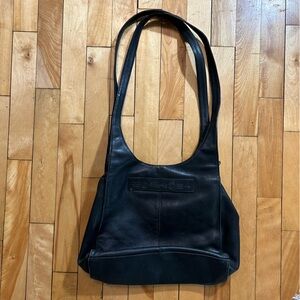 Vintage Fossil leather purse black soft bag genuine leather 75082 pockets